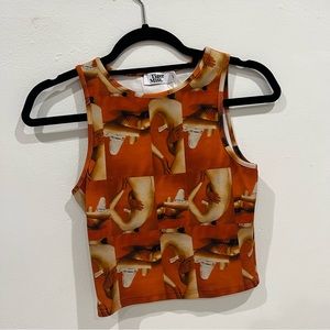 Tiger Mist Graphic Print Red Tank